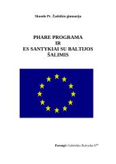 PHARE programa ir ES santykiai su Baltijos šalimis