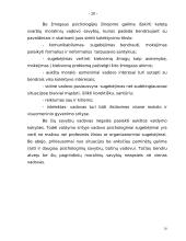 Vadovo funkcijos, veikla organizacijoje 20 puslapis