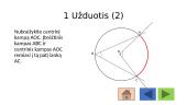 Įbrėžtinių kampų užduotys 4 puslapis