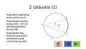 Įbrėžtinių kampų užduotys 6 puslapis
