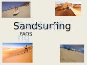 Sandsurfing and equipment for it