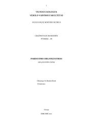 Pardavimo organizavimas