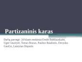 Partizaninis karas ir Lietuvos partizanai