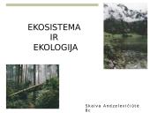 Ekosistema ir ekologijos mokslas