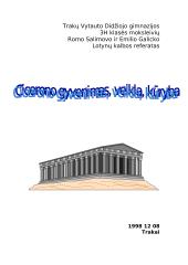Cicerono gyvenimas, veikla, kūryba