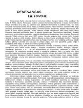 Renesanso išplitimas Lietuvoje