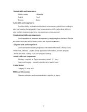 Curriculum Vitae example 2 puslapis