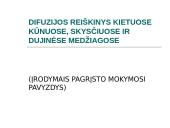 Difuzijos reiškinys kietuose kūnuose, skysčiuose ir dujinėse medžiagose