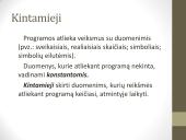 Kintamieji. Priskyrimo sakinys 2 puslapis