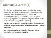 Kintamieji. Priskyrimo sakinys 3 puslapis