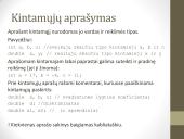 Kintamieji. Priskyrimo sakinys 6 puslapis