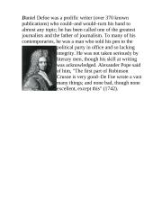 D. Defoe "The Adventures of Robinson Crusoe" 3 puslapis