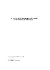 Autorių teisės ir gretutinės teisės elektroninėje leidyboje