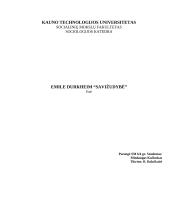 E. Durkheimas "Savižudybė"