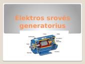 Kintamosios elektros srovės generatorius