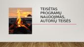 Teisėtas programų naudojimas, autorių teisės