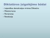 Diktatūra. Diktatūros bruožai. Valdymo būdai 4 puslapis