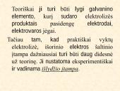 Elektrolizė. Elektrolizės dėsniai 8 puslapis
