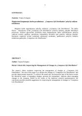 UAB "Compensa Life Distribution" pokyčių valdymo tobulinimas 2 puslapis