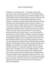 Kas yra Holokaustas? (arba Šoa)