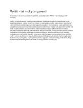 Mylėti - tai mokytis gyventi