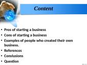 Starting business Pros and Cons 2 puslapis