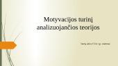 Motyvacijos turinį analizuojančios teorijos