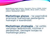Marketingo planavimas bei valdymas 20 puslapis