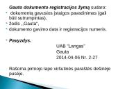 Dokumentų registravimas 6 puslapis