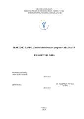 Praktinio darbo 'Omnitel administracinė programa' ataskaita