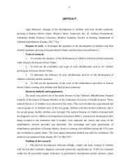 Vaikų, turinčių alkoholinį vaisiaus sindromą, raidos pokyčiai, augant Kauno kūdikių namuose  6 puslapis