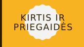Kirtis ir priegaidės