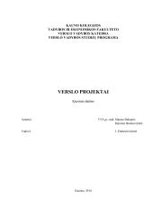 Verslo projektas - inovatyvūs baldai