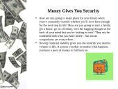 What problems does money cause and solve in our society? 3 puslapis