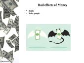 What problems does money cause and solve in our society? 5 puslapis