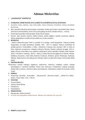 Esminiai faktai apie Adomą Mickevičių