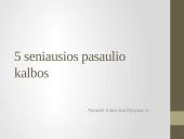 5 seniausios pasaulio kalbos