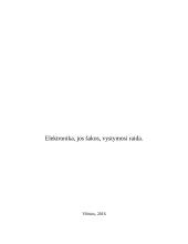 Elektronika, jos šakos, vystymosi raida