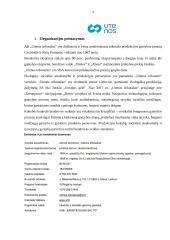 Išsami AB ‘‘Utenos trikotažas‘‘ organizacijos analizė 3 puslapis