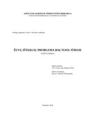 Žuvų išteklių problema Baltijos jūroje