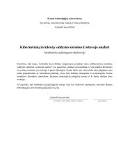 Kibernetinių incidentų valdymo sistemos Lietuvoje analizė 2 puslapis