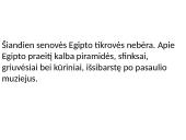 Senovės Egipto menas - skulptūros bei kapų puošyba 9 puslapis