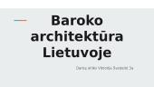 Baroko architektūros statinys Lietuvoje