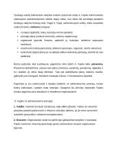 A. Fajolis ir jo suformuluotos vadybos funkcijos 7 puslapis