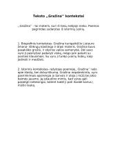 Teksto „Gražina“ kontekstas