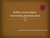 Kalbos universalijos, universalijų duomenų bazė