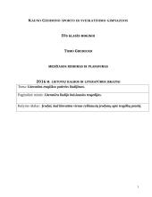 Literatūra - tragiškos patirties liudijimas