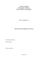 Lietuvių kalbos išplėstinis pamokos planas 1-ai klasei