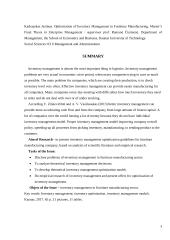 Atsargų valdymo optimizavimas baldų gamybos sektoriuje