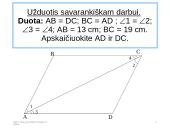 Trikampių lygumo ir panašumo požymiai  20 puslapis